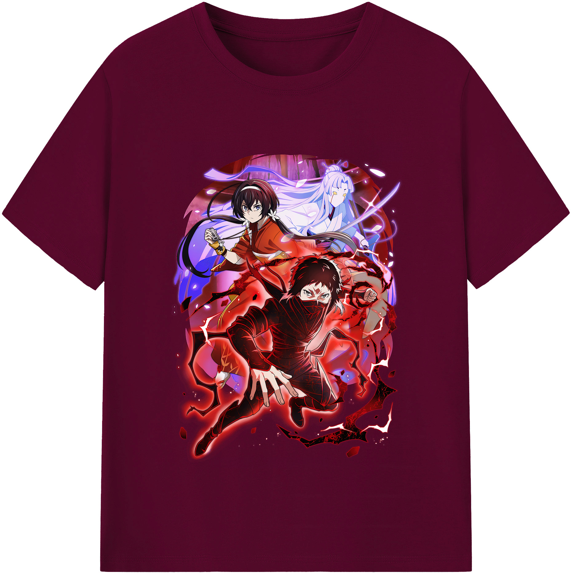（画像用） 文豪ストレイドッグス Bungo Stray Dogs レディースカジュアルプリントTシャツ（綿100％）